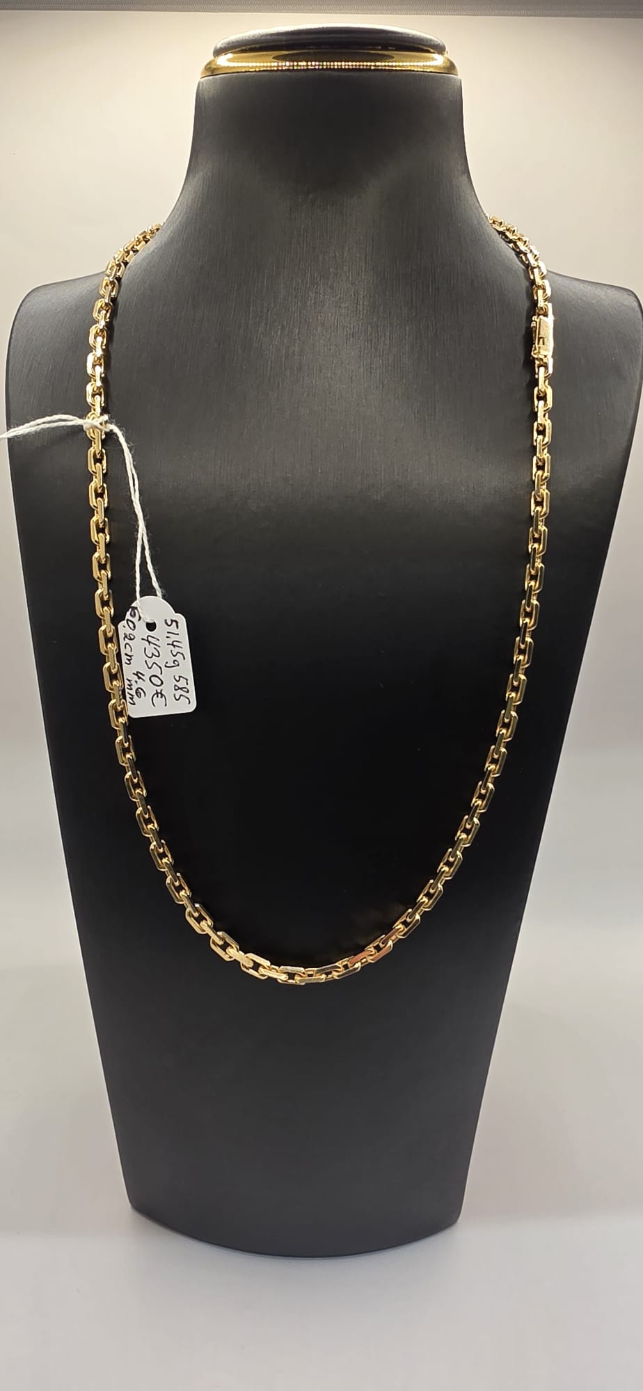 Second-hand kunnostettu 51.45g 585 kultaa umpi ankkuriketju. 60.2cm/4.6mm. H.4350€